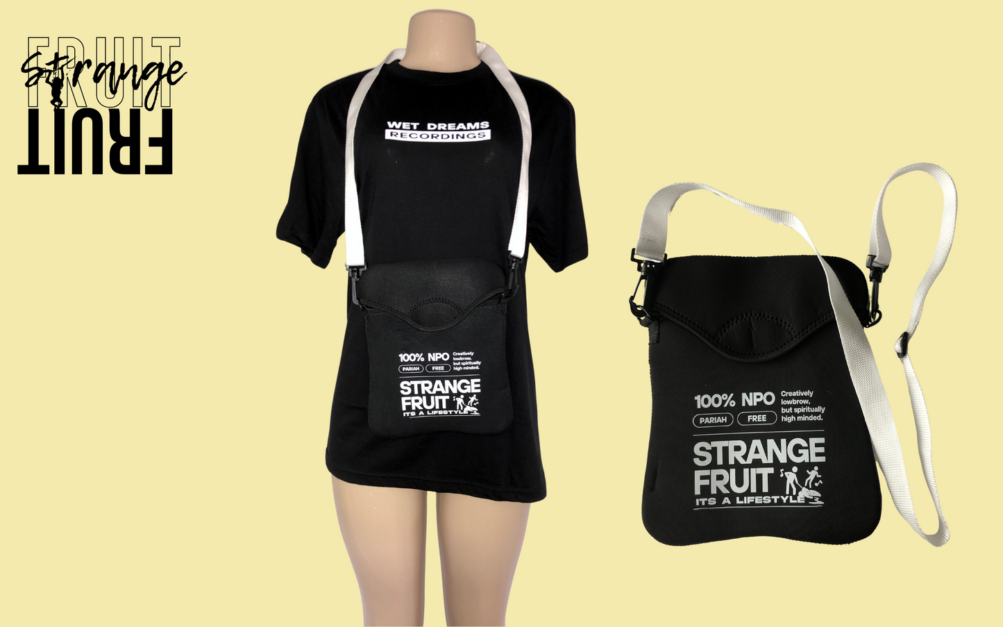 Strange Fruit - It's a Lifestyle -Black Neoprene Bag