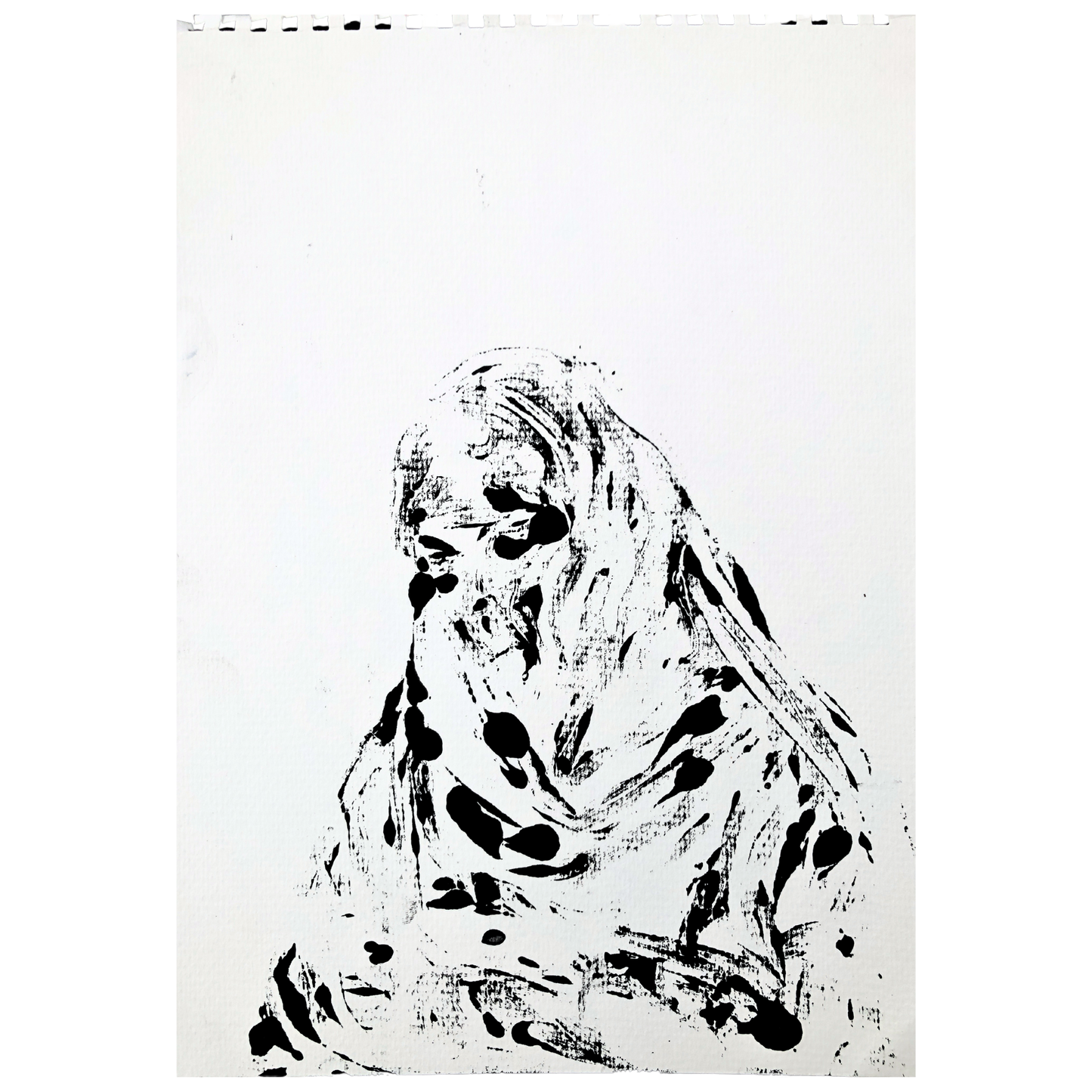 Niqab II - Montle Moorosi - Original Monotype Print