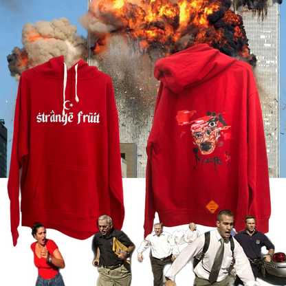 Strange Fruit " 9/11 Nyaope Commemoration" Red Hoodie - Unisex