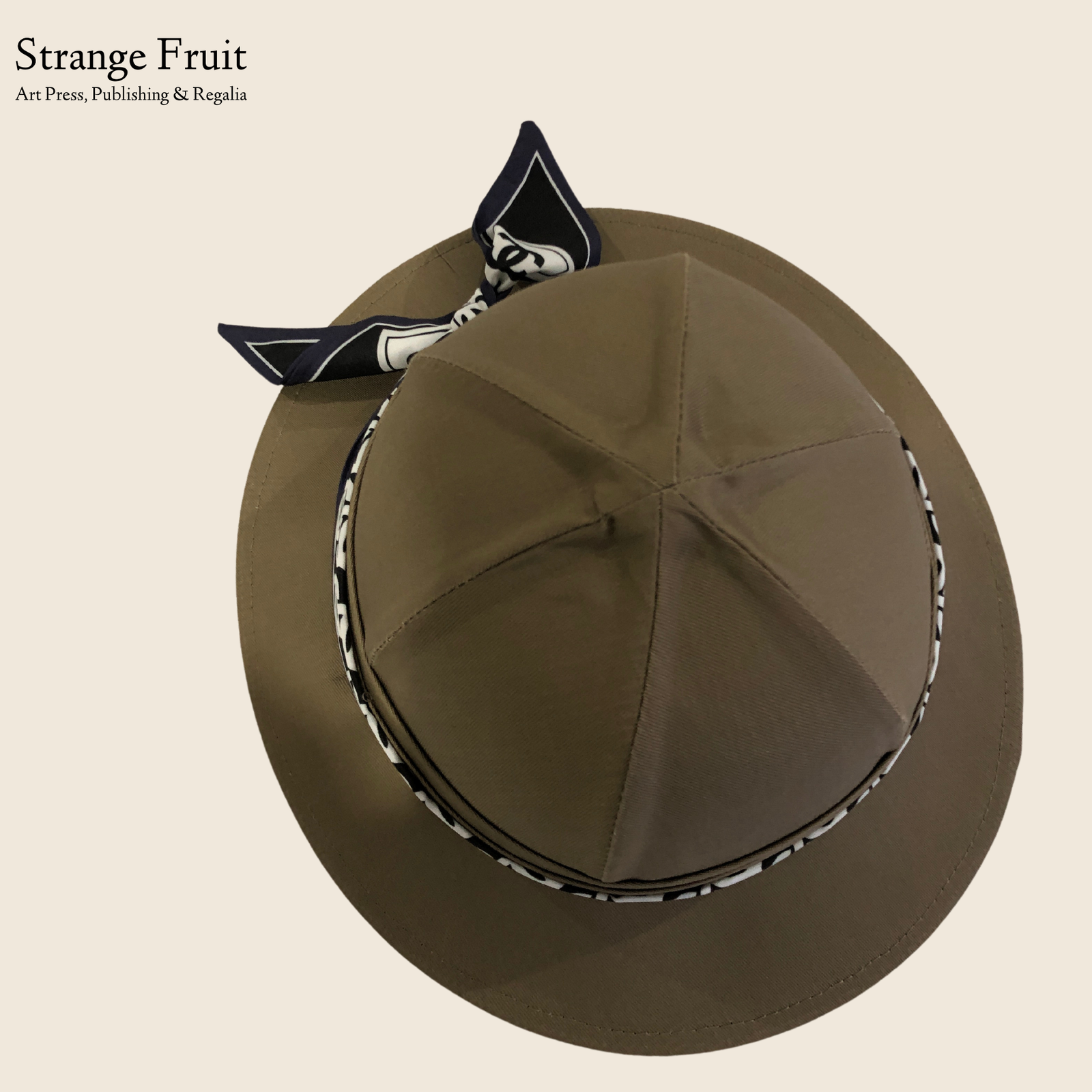 Strange Fruit - Safari Pith Helmet- Brown Cotton Canvas (Includes Free Scarf & Art Print) - Image 5