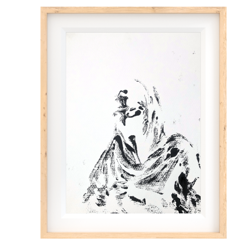 Niqab I - Montle Moorosi - Original Monotype Print