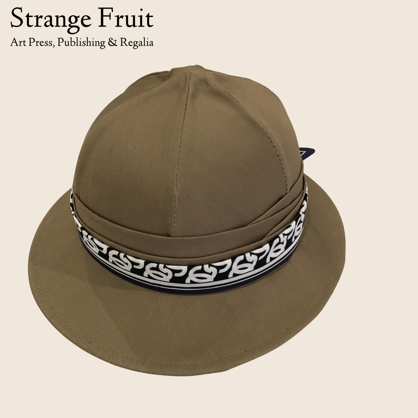 Strange Fruit - Safari Pith Helmet- Brown Cotton Canvas (Includes Free Scarf & Art Print) - Image 3