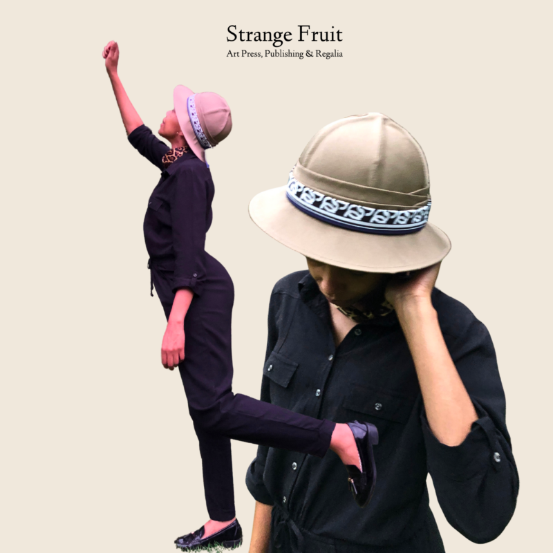 Strange Fruit - Safari Pith Helmet- Brown Cotton Canvas (Includes Free Scarf & Art Print)