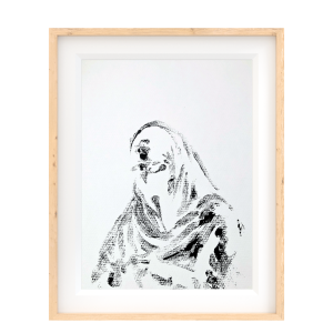 Niqab IV - Montle Moorosi - Original Monotype Print