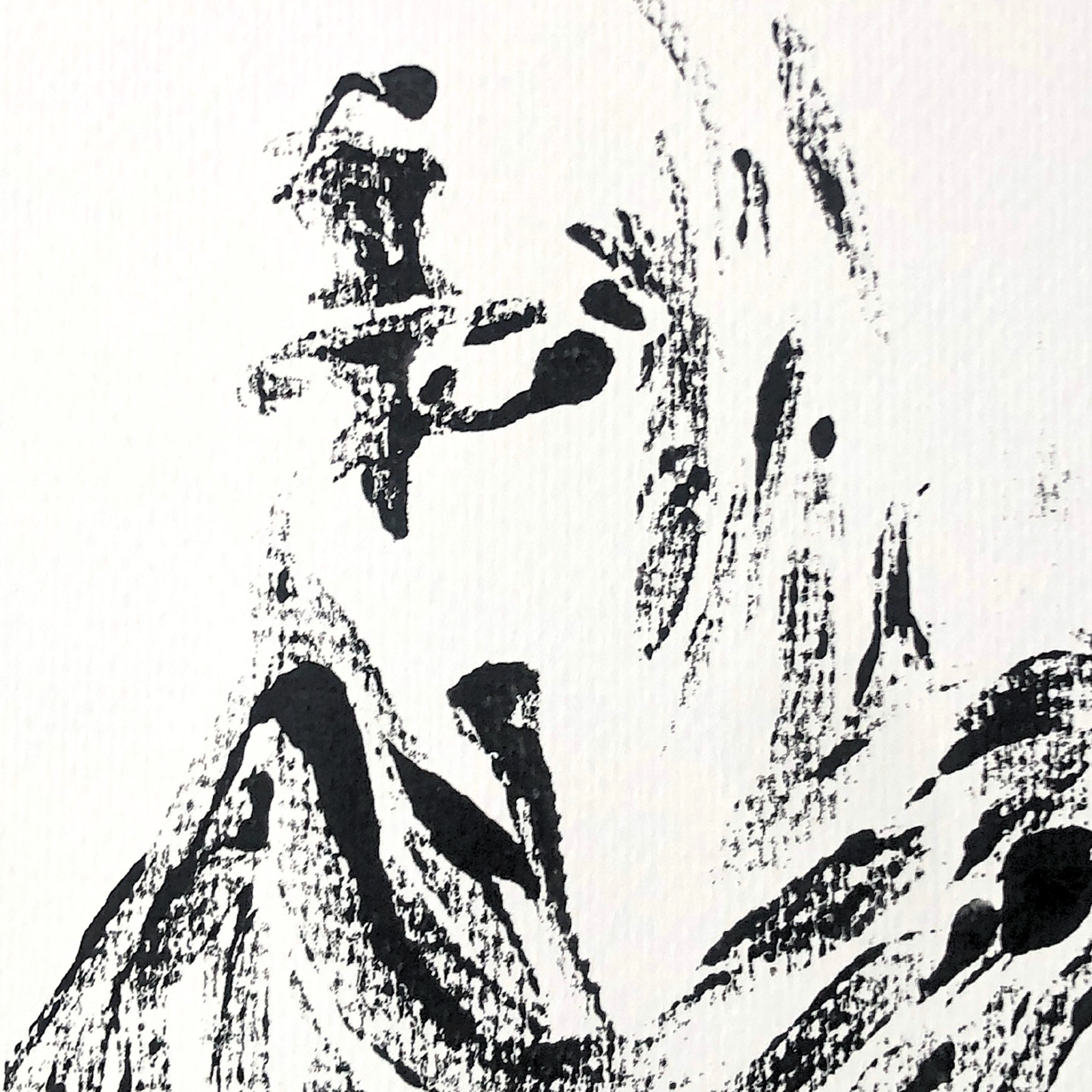 Niqab I - Montle Moorosi - Original Monotype Print - Image 4